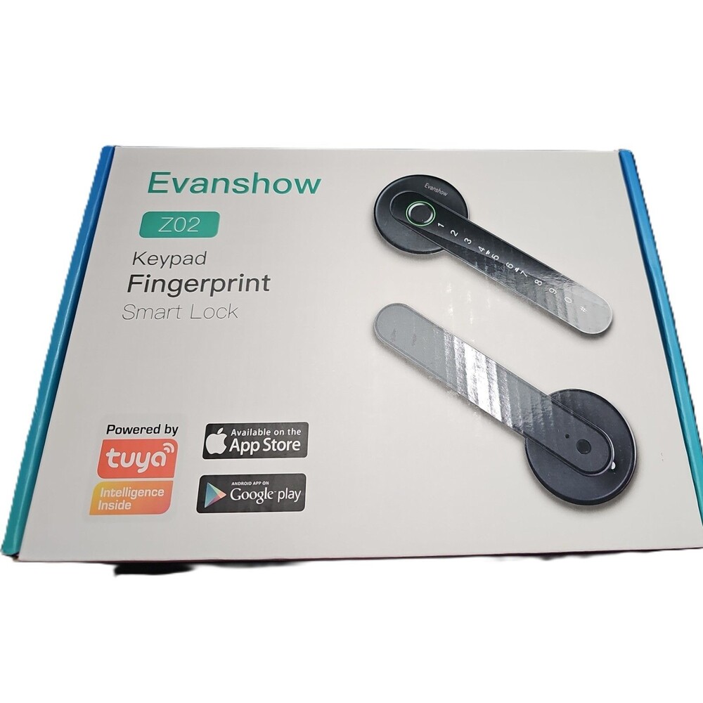 Evanshow Z02 Fingerprint Smart Door Lock Keypad RFID Keyless Entry Tuya App
